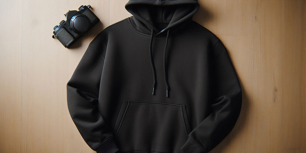 Black Plain Hoodie