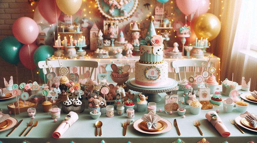 a birthday party table