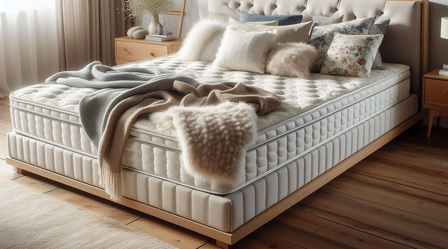 Luxurious memory foam mattress with two layers for optimal comfort and support